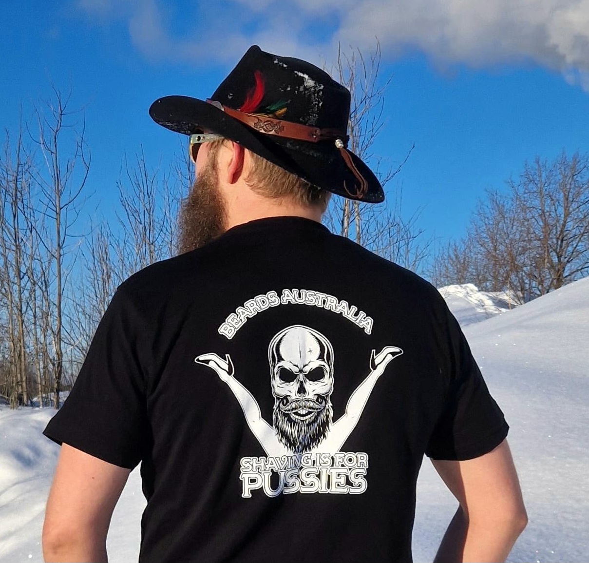 Beards Australia Shaving is for Pussies T-Shirt - Image 5