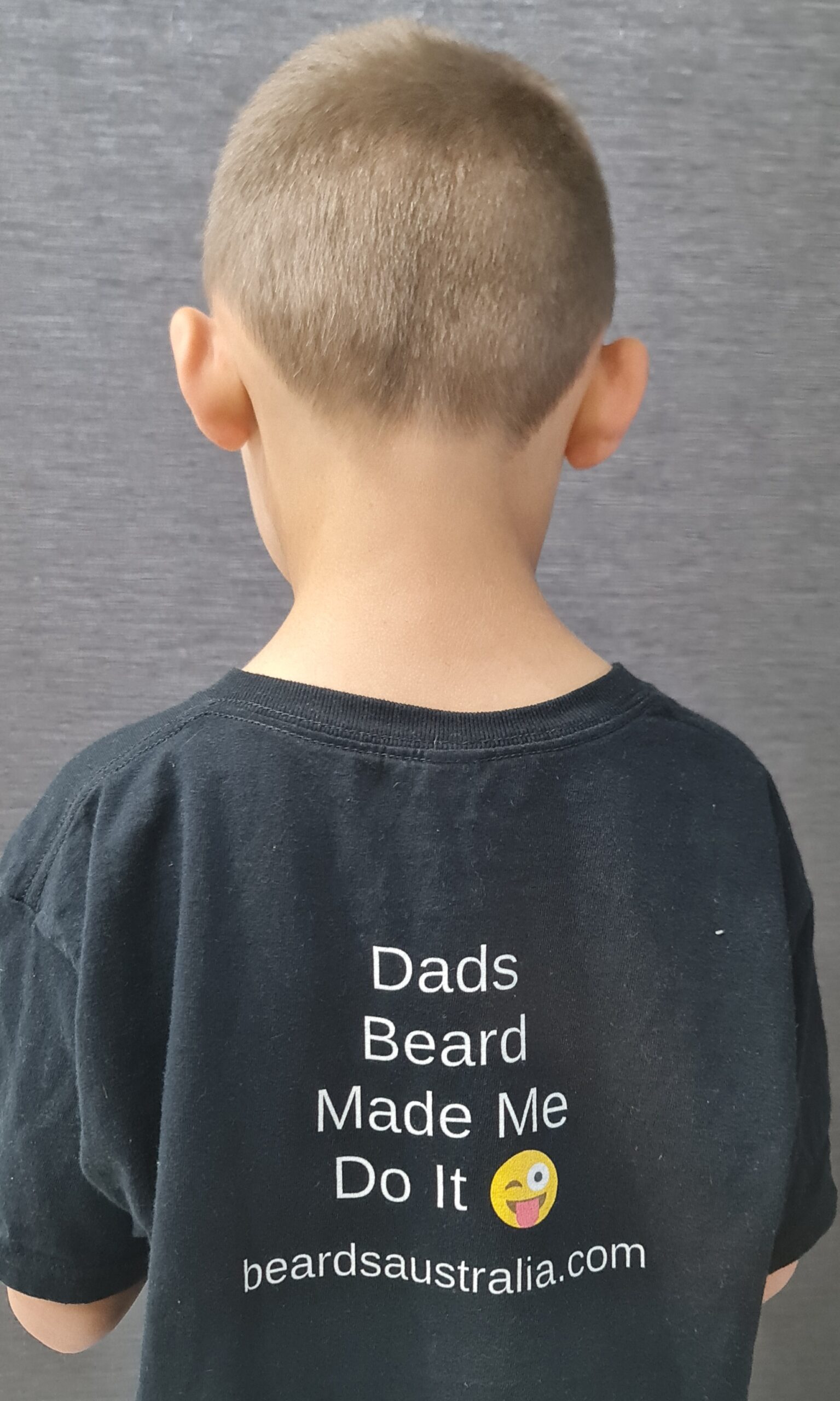 Dads Beard Made Me Do It Black Teeshirt - Kids - Image 3