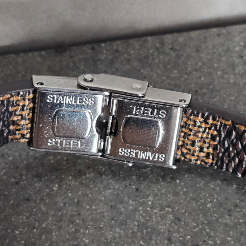 Men's Brown Leather Look Tree Of Life Bracelet - Image 4