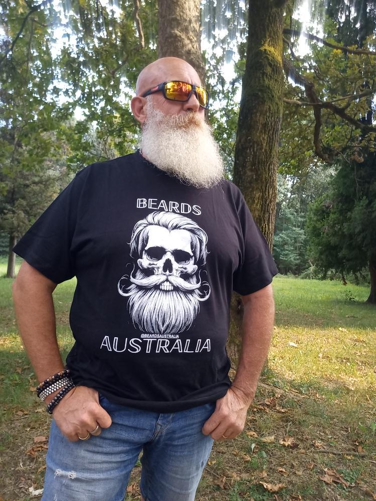 Beards Australia Bearded Skull T-Shirt - Image 4